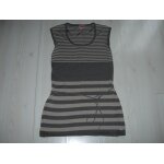 Tunique dorotennis taille 40 raye marron et beige en jersey de coton