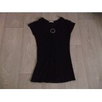 Tunique tout simplement fluide noire d�co strass