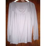 Tunique grise manches longues col carr� taille 42