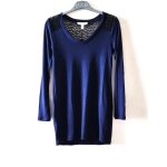 Tunique de grossesse envie de fraise 34 / 36 marine avec dentelle noire État neuf Tunique de grossesse envie de fraise 34 / 36 marine avec dentelle noire État neuf