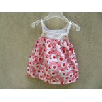 Tunique jacadi blanc, rouge 23 mois