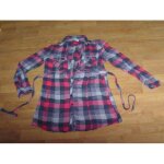 Tunique jennyfer tons bordeaux, noir, gris et rouge taille m tbe
