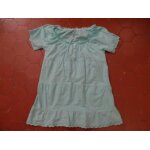 Tunique jersey coton vert d�eau blanche porte