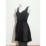 Tunique longue / robe bi matire noir avec ceinture - taille 1 - cop copine