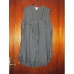 Tunique longue sans manche h&m, taille 40, coloris gris fonc, col rond crochet sur le haut, ouvert ...