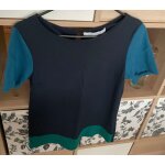Tunique À manches courtes et col rond couleur bleu foncé / verte / bleue taille m marque zara Tunique À manches courtes et col rond couleur bleu foncé / verte / bleue taille m marque zara