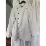 Tunique professionnelle de cuisinier / boulanger / boucher blanche taille l