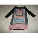 Tunique promod multicolore et noire, fluide, taille s tbe