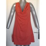 Tunique sans manches col bnitier corail coton femme taille 38 / 40