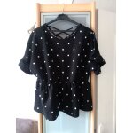 Tunique taille 44 noir rond blanc