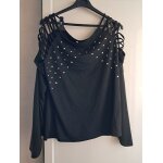 Tunique neuve taille 46 noire rivets argentés Tunique neuve taille 46 noire rivets argentés