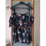 Tunique taille 50 - 52 kiabi noir motif floral