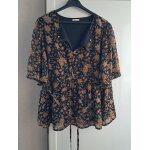 Tunique taille 54 noir motif floral g�mo