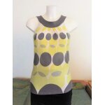 Tunique / tee shirt blanc À ronds jaune et gris - taille 1 - camaieu Tunique / tee shirt blanc À ronds jaune et gris - taille 1 - camaieu
