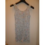 Tunique, top ou robe de plage c&a bleu ciel  fleurs tout boutonn