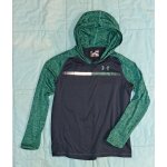 Under amour sweat manches longues pull � capuche gar�on 12 - 14 ans bleu vert coupe l�che - envoi tr�s ...
