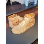 Vans chaussure sk8 - hi marron avec des coraux basket 43 eu / 9. 5 us homme et femme baskets montantes ...