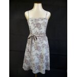 Vero moda robe bustier bleu imprim� � fleurs marron t 38