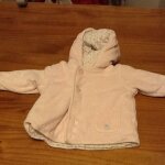 Veste pour bebe rose hiver 3 a 6 mois