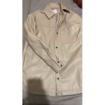 Veste beige / crme faux cuir