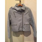 Veste biker cuir 40 bleue