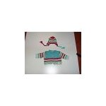 Veste + bonnet tricot� coton ray� ikks