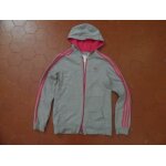 Veste � capuche coton gris chin� adidas