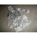 Veste cop copine, argent�e, longue, fluide, capuche taille s tbe