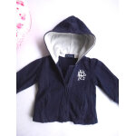 Veste coton ralph lauren sweat zipp bleu marine capuche bb 1 an garon fille