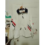 Veste coupe vent blanche motifs colors 4xl fila vintage annes 90.