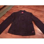 Veste courte esprit en lin mélangé noir - taille s Veste courte esprit en lin mélangé noir - taille s
