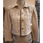Veste courte en jean couleur �cru