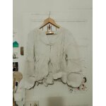 Veste courte en lin beige clair 52 chattawak.