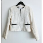 Veste creme a epaulettes. camaieu. acrylique. laine. polyamide. taille 36