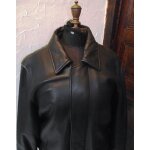 Veste cuir noir homme marque timberland taille m . col chaud amovible