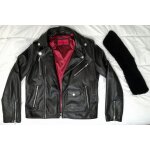 Veste en cuir redskins speedster 2 eagle noire