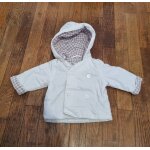 Veste cyrillus mi - saison blanche avec revers vichy taille 3 mois