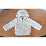 Veste fausse fourrure blanc cass� � capuche. kiabi. 4 ans. 98 - 107 cm