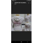 Veste gilet cardigan fermeture zipp sweat shirt  capuche sportswear blanche femme taille 36 / 38 s ...