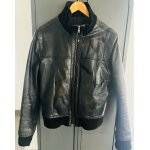 Veste homme jules cuir noir véritable taille l Veste homme jules cuir noir véritable taille l