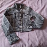 Veste en jean courte  ; jennyfer ; - style acid wash