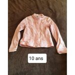 Veste jean rose