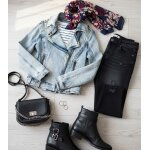 Veste en jean style perfecto - cache cache (dream collection)