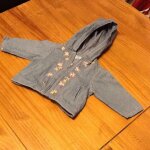 Veste jeans tape a l oeil bleu pour bebe 6 mois