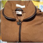 Veste longue - a capuche - polaire - femme -  ; damart  ; - marron - taille s
