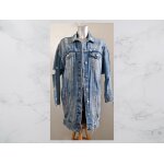 Veste longue destroy over size en jean zara