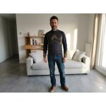 Veste manches longues marron avec poche arri�re taille l decathlon