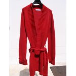 Veste / manteau  zara  , rouge, trs longue, taille m
