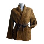 Veste marron col châle promod 38 Veste marron col châle promod 38