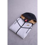 Veste nike � capuche zipp�e homme blan / noir taille s